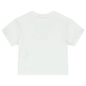 Girls White Logo T-Shirt