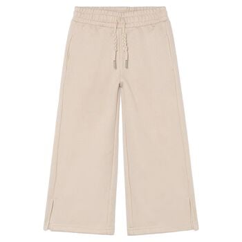 Girls Beige Joggers