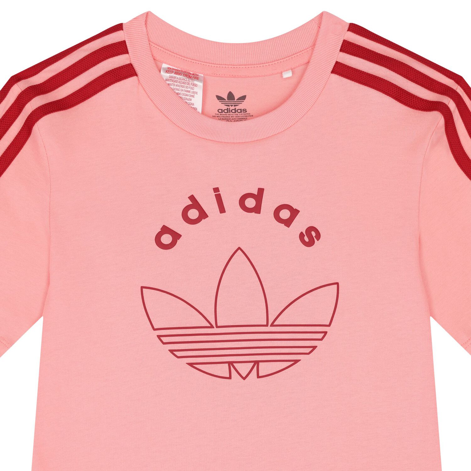 Girls Pink & Red Logo Shorts Set, 1, hi-res image number null