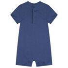Baby Boys Blue Polo Bear Romper, 1, hi-res