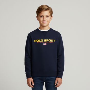 Boys Navy Logo Sweatshirt