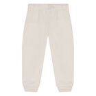 Younger Boys Ivory, Green & White Dino Tracksuit Set, 1, hi-res