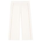 Girls Ivory Logo Trousers, 1, hi-res