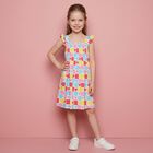Girls Multi-Coloured Hearts Dress, 1, hi-res