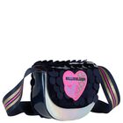 حقيبة يد للبنات مطرزة  بالشعار باللون الكحلي, 1, hi-res