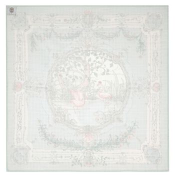 Green Tapestry Swaddle Carr&eacute; Baby Blanket