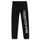 Boys Black Logo Joggers, 1, hi-res