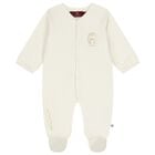 Ivory & Gold Logo Babygrow , 1, hi-res