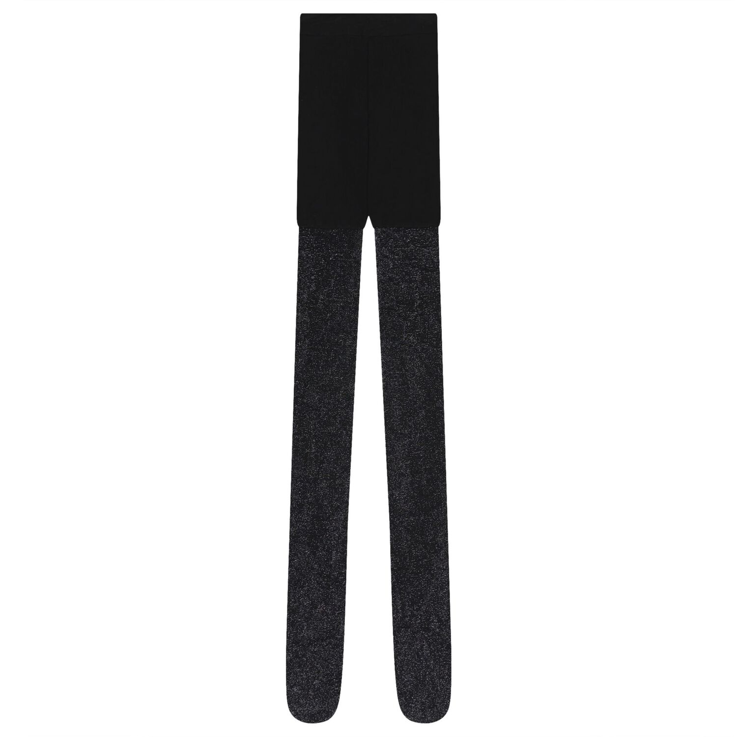 Girls Black Shimmer Tights, 3, hi-res