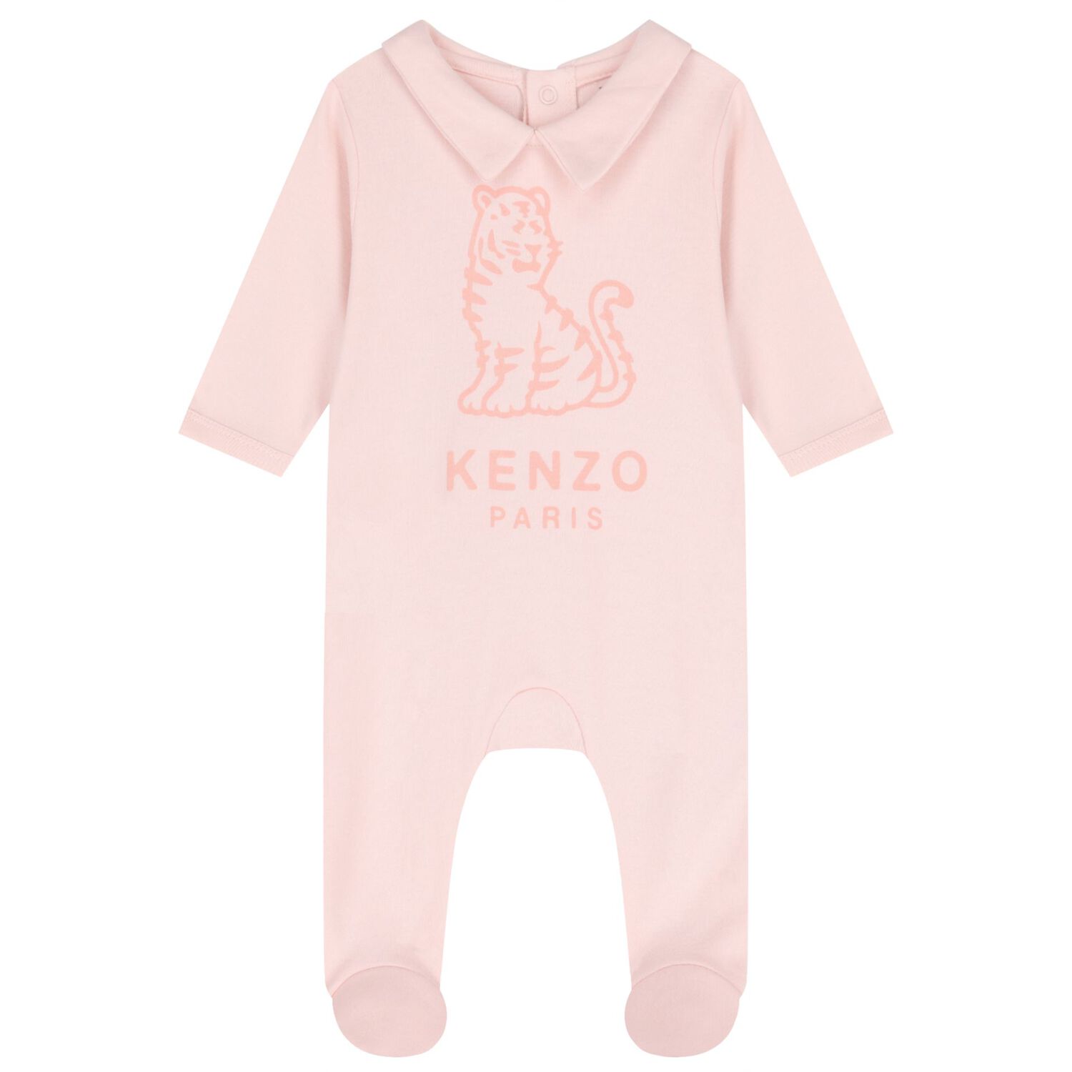 Baby Girls Pink Tiger Babygrows ( 2 Pack ) , 1, hi-res