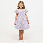 فستان بنات بطبعة الزهور متعدد الألوان, 1, hi-res