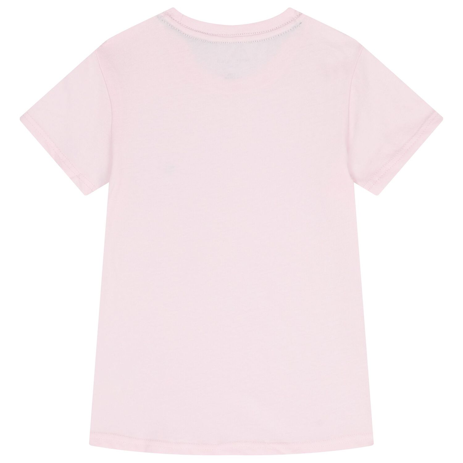Girls Pink & Navy Blue Cotton Logo T-Shirts ( 2-Pack ), 2, hi-res