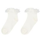 Younger Girls Ivory & Pink Socks ( 2-Pack ), 2, hi-res