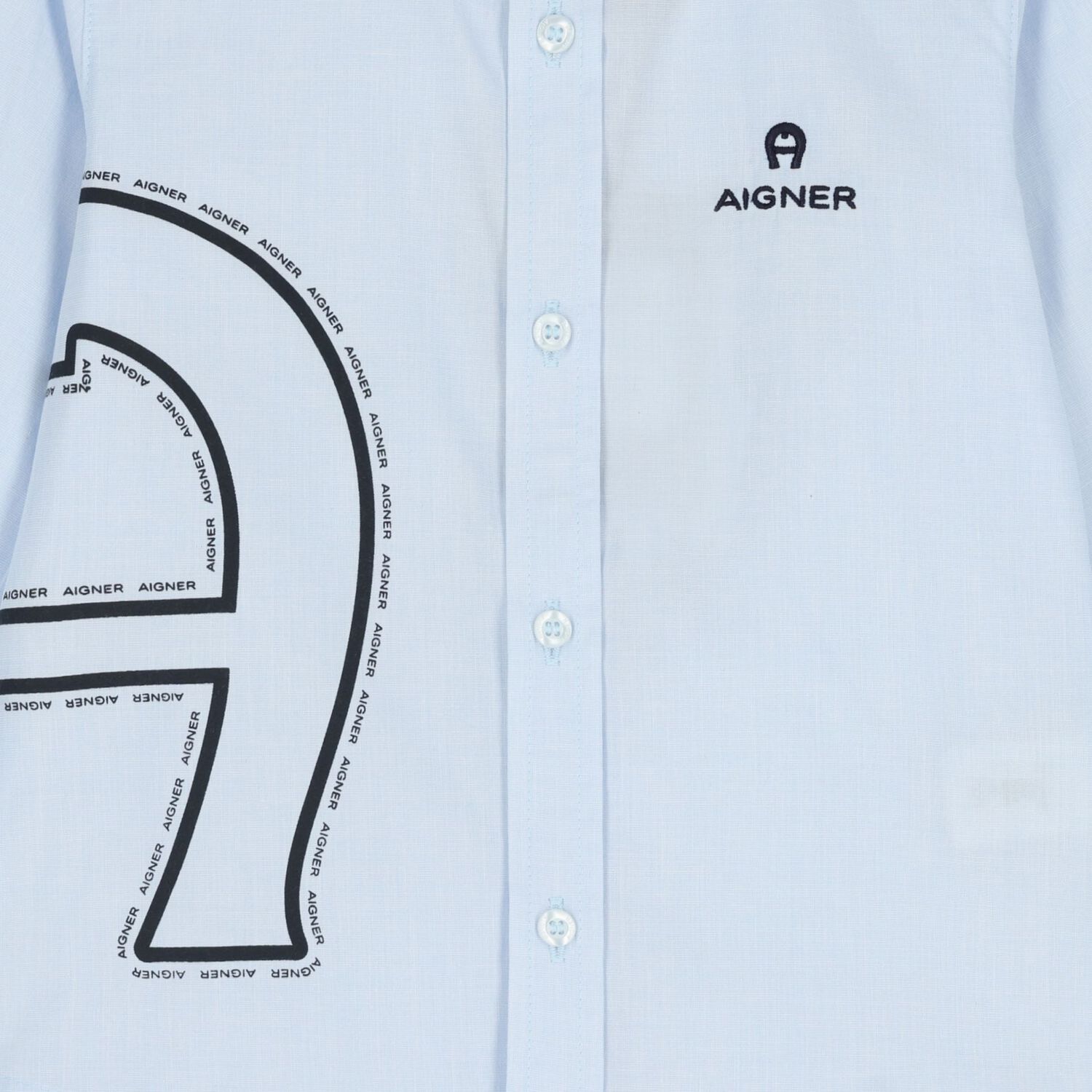 قميص اولاد بالشعار باللون الازرق , 1, hi-res