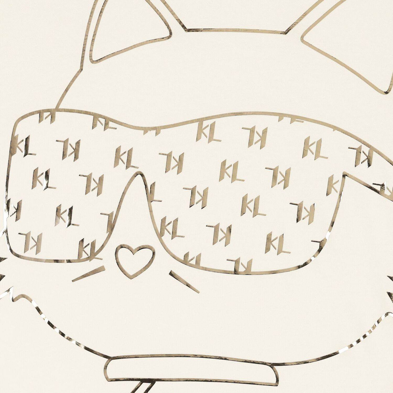 Girls Beige Choupette Logo T-Shirt, 2, hi-res