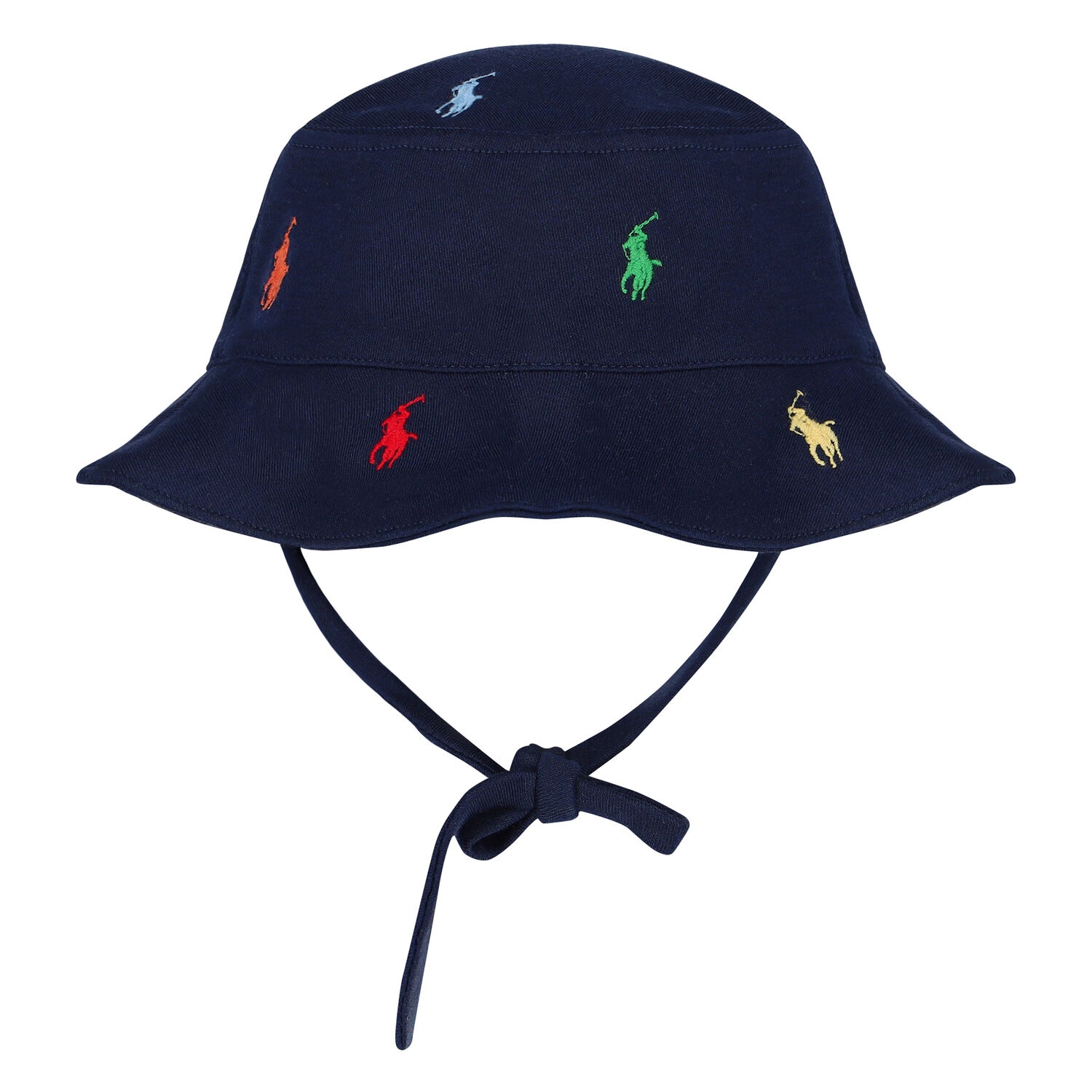 Baby Boys Navy Logo Hat, 2, hi-res