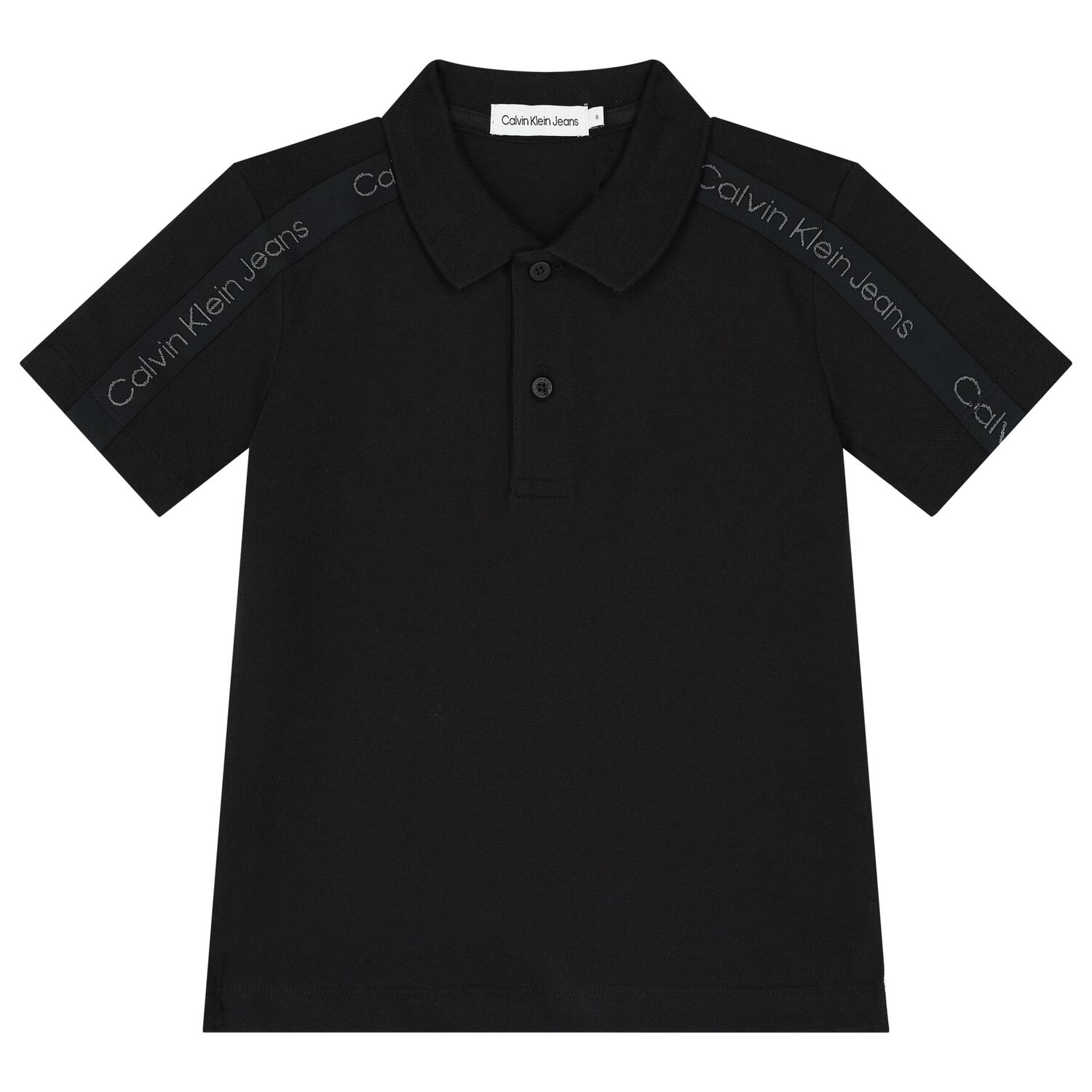 Boys Black Logo Polo Shirt, 1, hi-res image number null