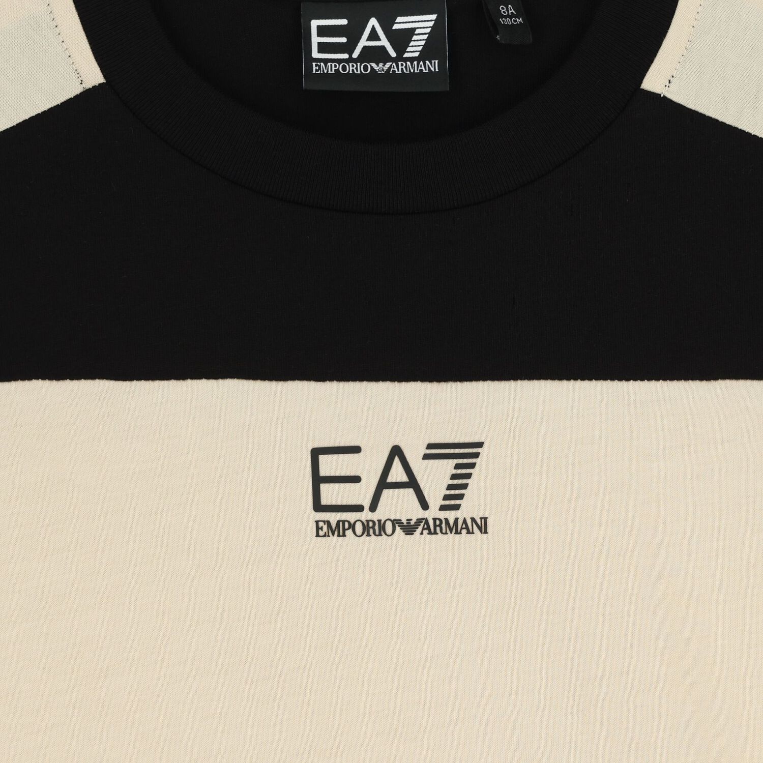 قميص للأولاد باللون البيج والأسود بشعار, 1, hi-res