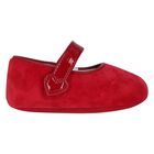 حذاء قبل المشي باللون الأحمر للبنات, 1, hi-res