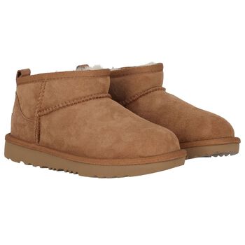 Younger Chestnut Brown Classic Ultra Mini Suede Boots