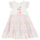 Girls Ivory, Pink, Yellow & Blue Ice Cream Dress, 1, hi-res