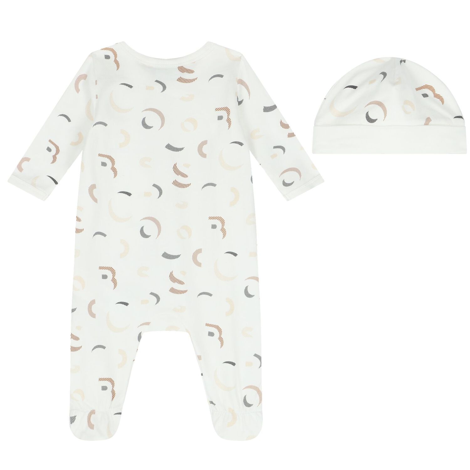 Baby Boys White Logo Babygrow Set, 1, hi-res image number null