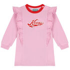 فستان بالشعار باللون الوردي, 1, hi-res