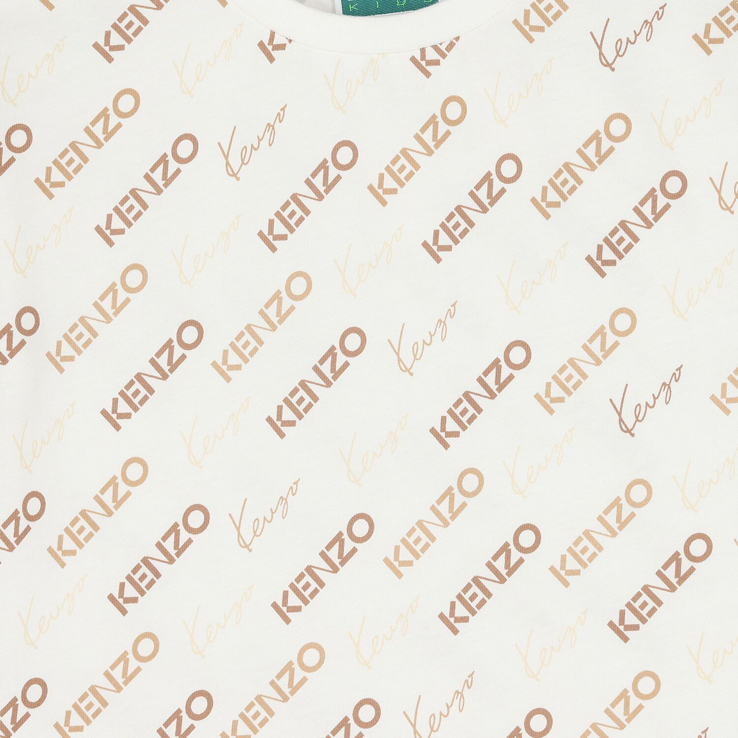 Ivory & Beige Logo T-Shirt, 1, hi-res