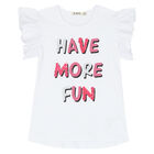 طقم شورت باللون الأبيض والزهري للبنات, 1, hi-res