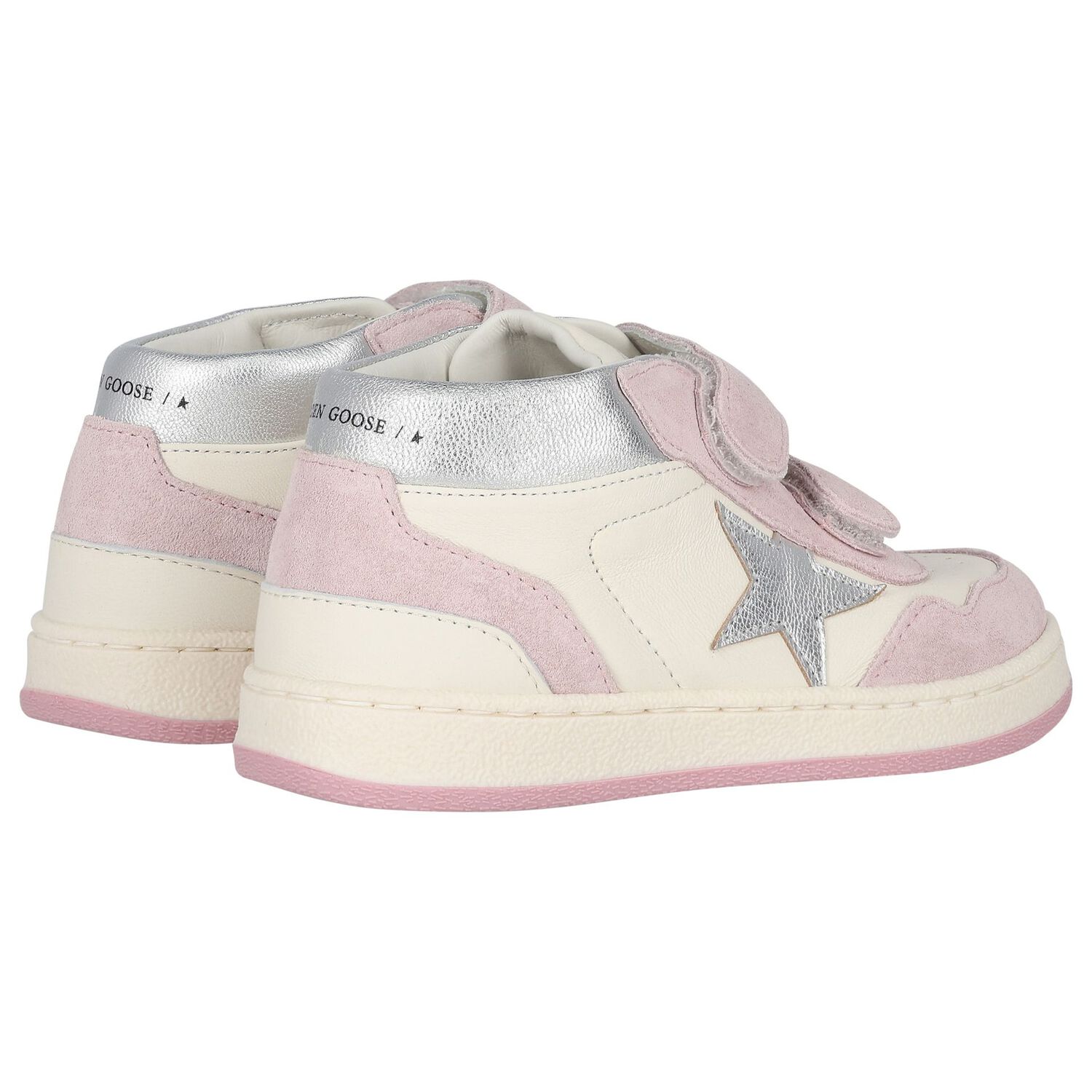 Younger Girls Pink & Ivory Trainers, 1, hi-res