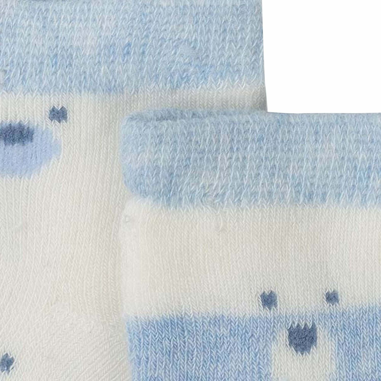Baby Boys Blue & White Socks (4-Pack), 1, hi-res