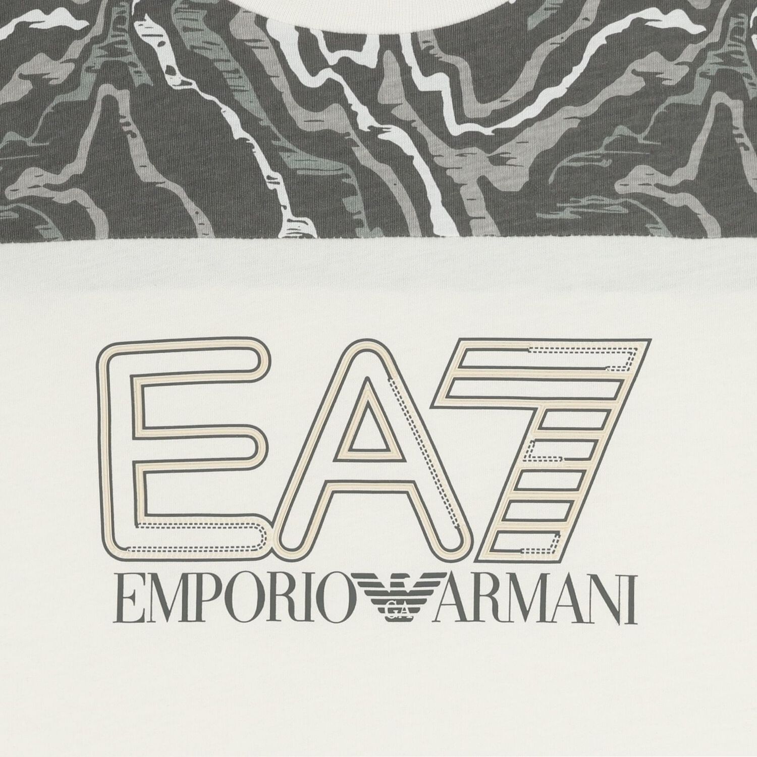 تيشيرت اولاد بالشعار باللون العاجى والرمادى , 1, hi-res