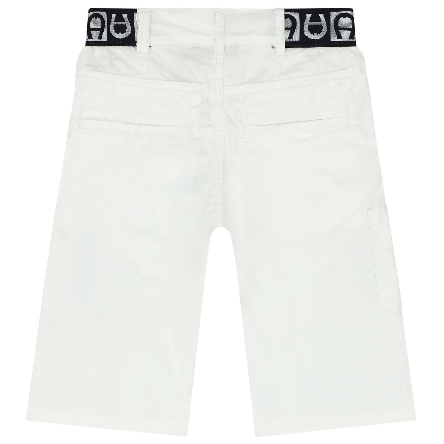 Boys White Logo Shorts, 1, hi-res