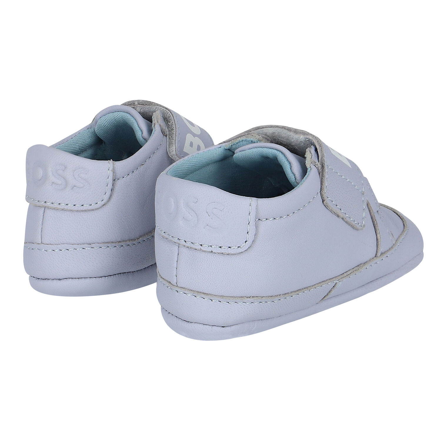 Baby Boys Blue Logo Pre Walker Shoes, 1, hi-res