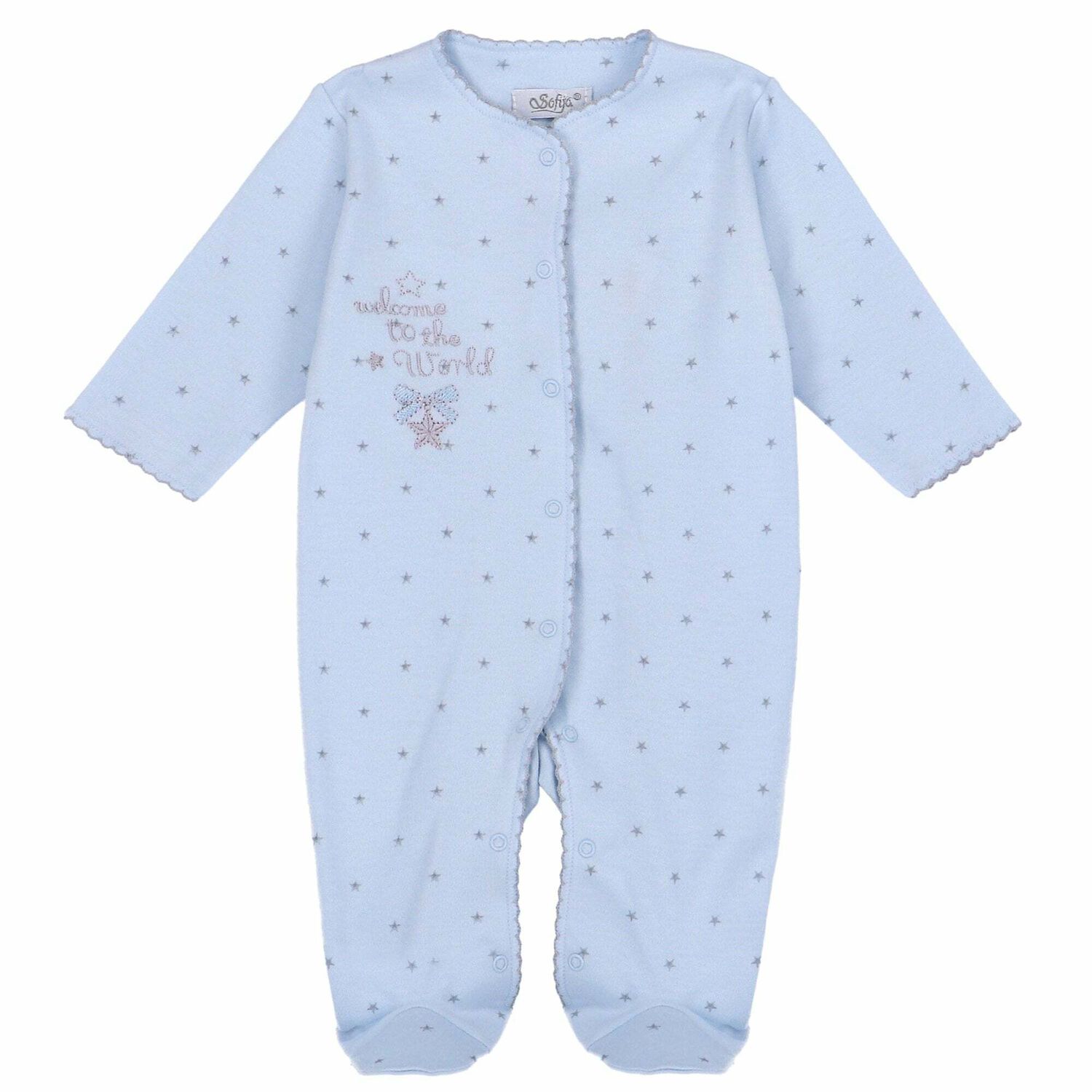 افرول قطن ولادي باللون الازرق, 1, hi-res