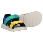Boys Multi-Coloured Logo Sandals, 1, hi-res