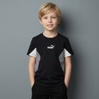 Boys Black logo T-Shirt, 1, hi-res