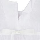 Girls White Polka Dot Tulle Tiered Dress, 1, hi-res
