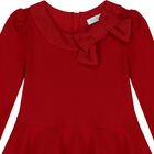 Girls Red Bow Dress, 1, hi-res