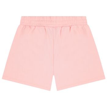 Girls Pink Teddy Bear Logo Shorts