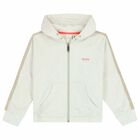 Girls Grey Logo Zip Up Top, 1, hi-res