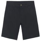 شورت تشينو باللون الأسود للأولاد, 5, hi-res