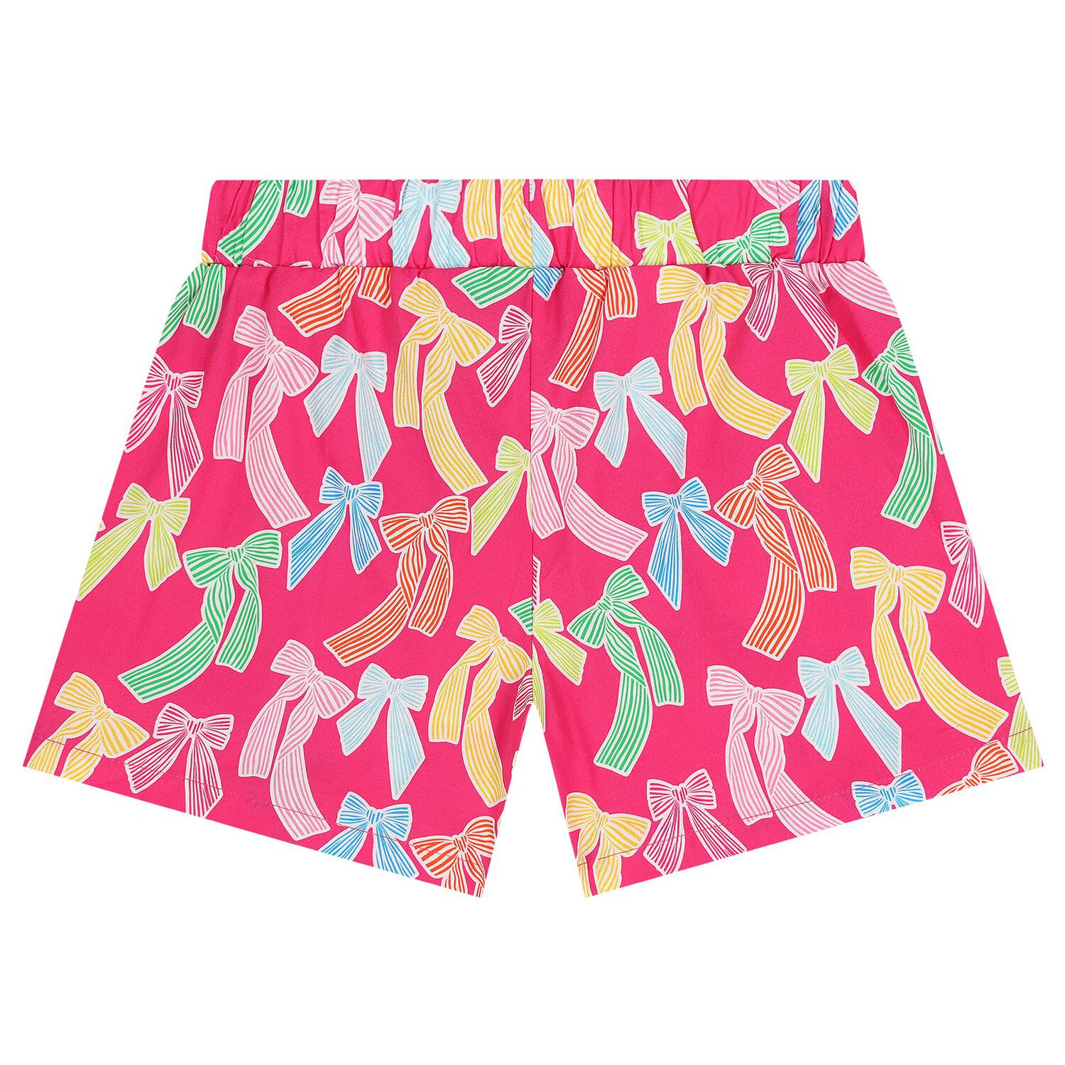 Girls Pink Bow Shorts, 1, hi-res