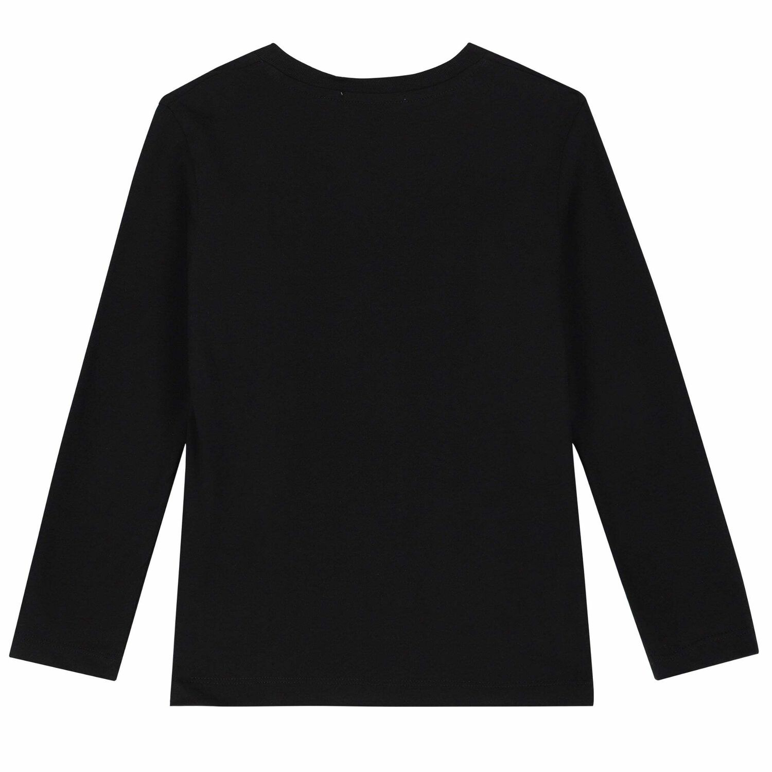 Boys Black Logo Long Sleeve Top, 1, hi-res image number null