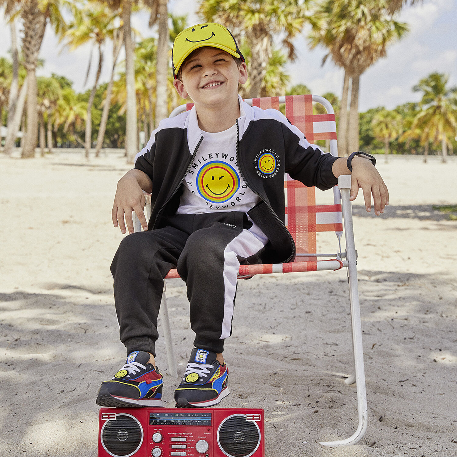 تيشيرت بالشعار باللون الأبيض للأولاد, 1, hi-res image number null