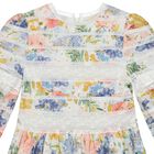 فستان بنات بطبعة الزهور باللون الأزرق والأصفر, 1, hi-res