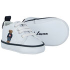 Baby Boys White Polo Bear Pre Walker Shoes, 1, hi-res