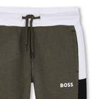 Younger Boys Green Logo Joggers, 2, hi-res