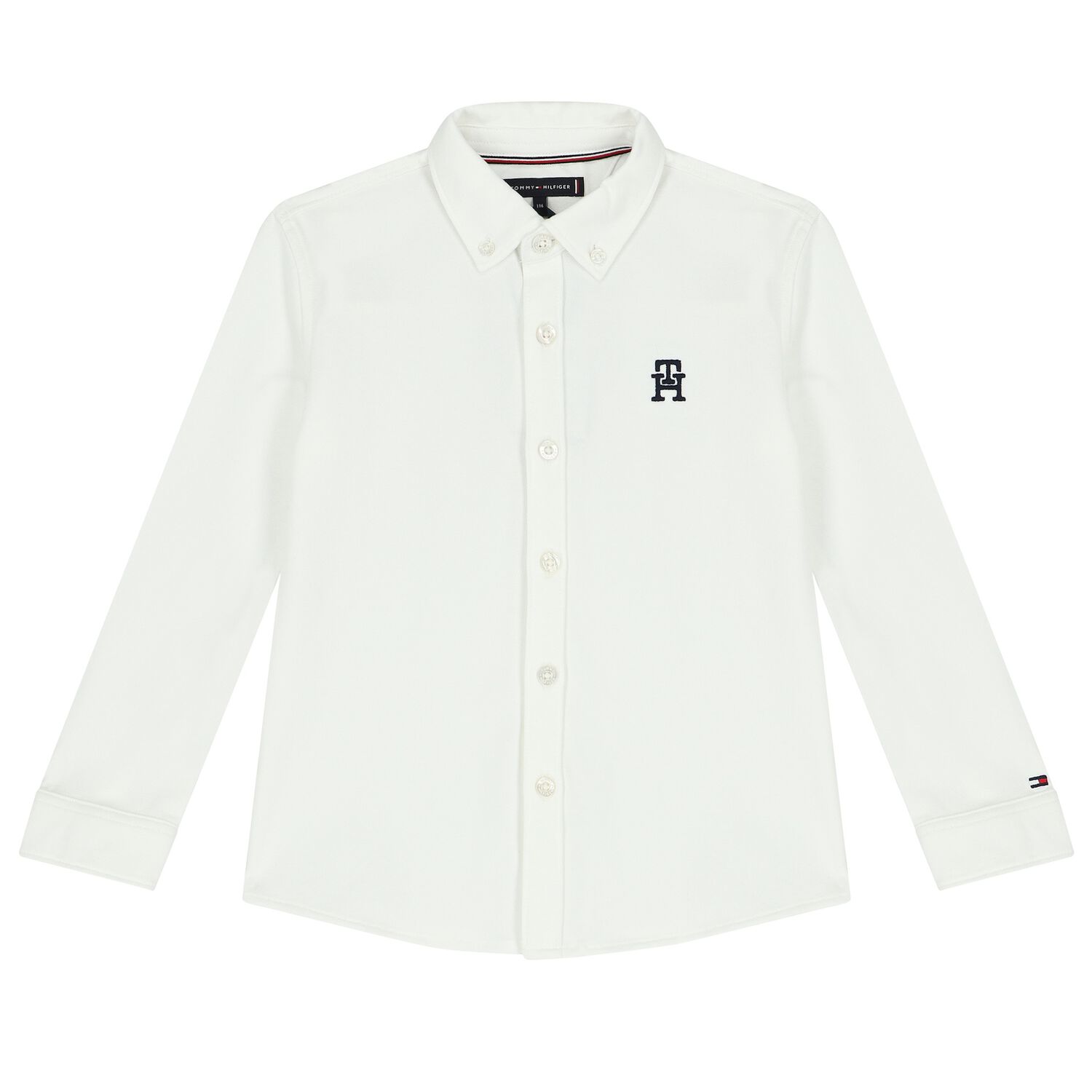 قميص أولاد بالشعار باللون الأبيض, 1, hi-res image number null