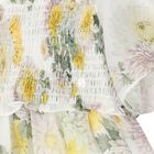 فستان شيفون بطبهة الزهور باللون الأبيض للبنات, 1, hi-res